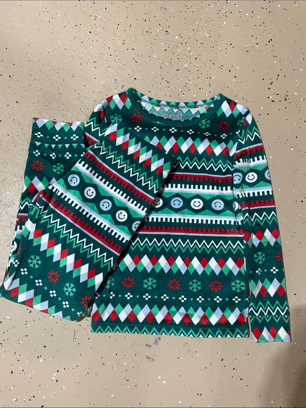 Kids Holiday Smile Face Pajama Set